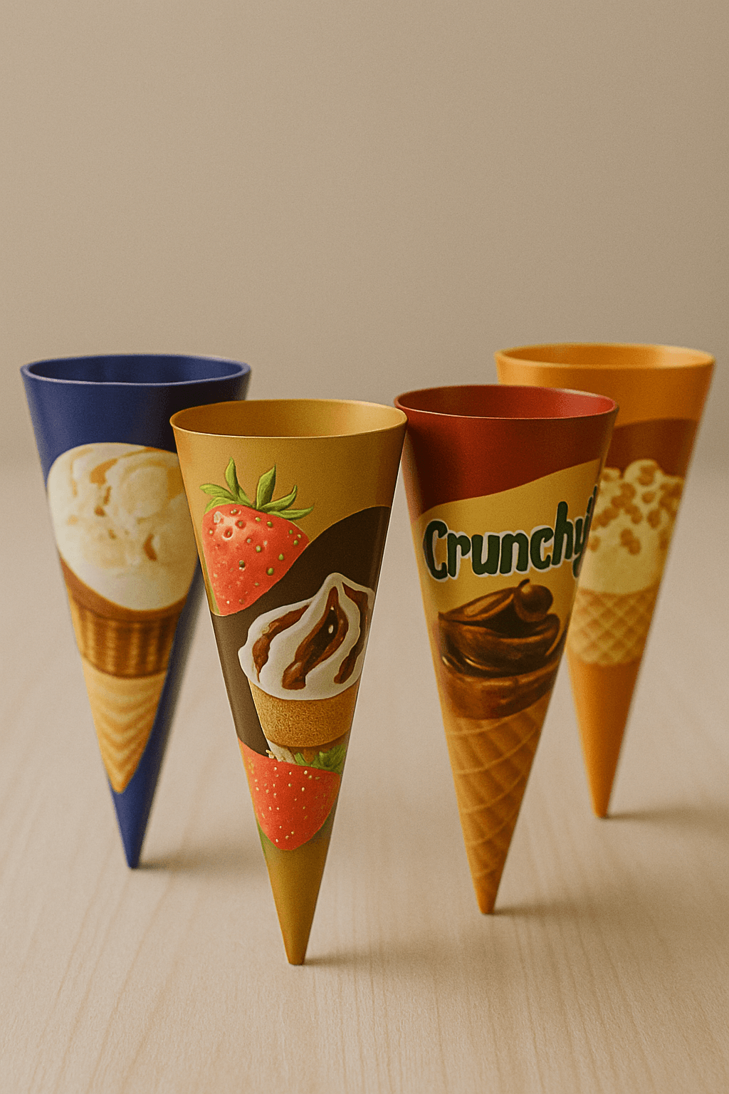 Ice Cream Cones and Lids